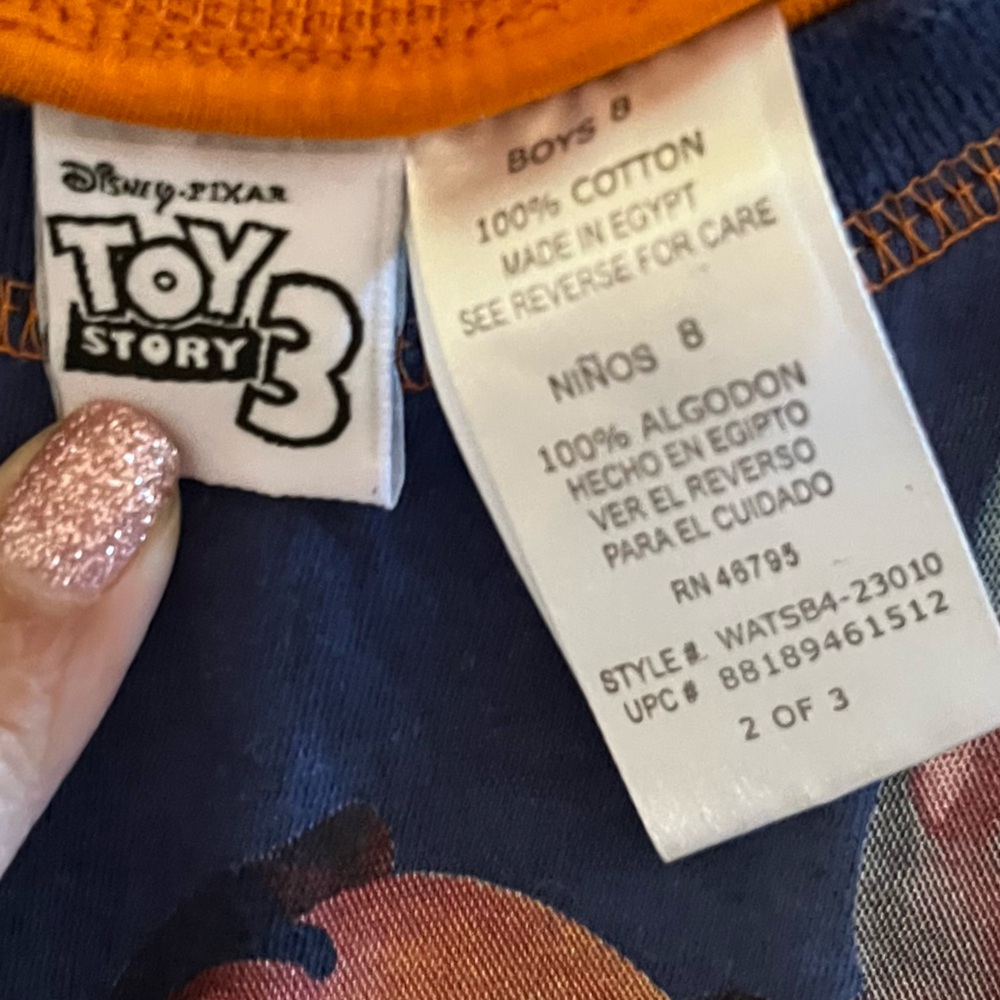 Disney Toy Story Kids Tank Top - Blue and Orange - Picture 2 of 2